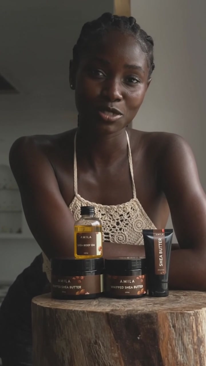 A frame from the AMILLA skincare video